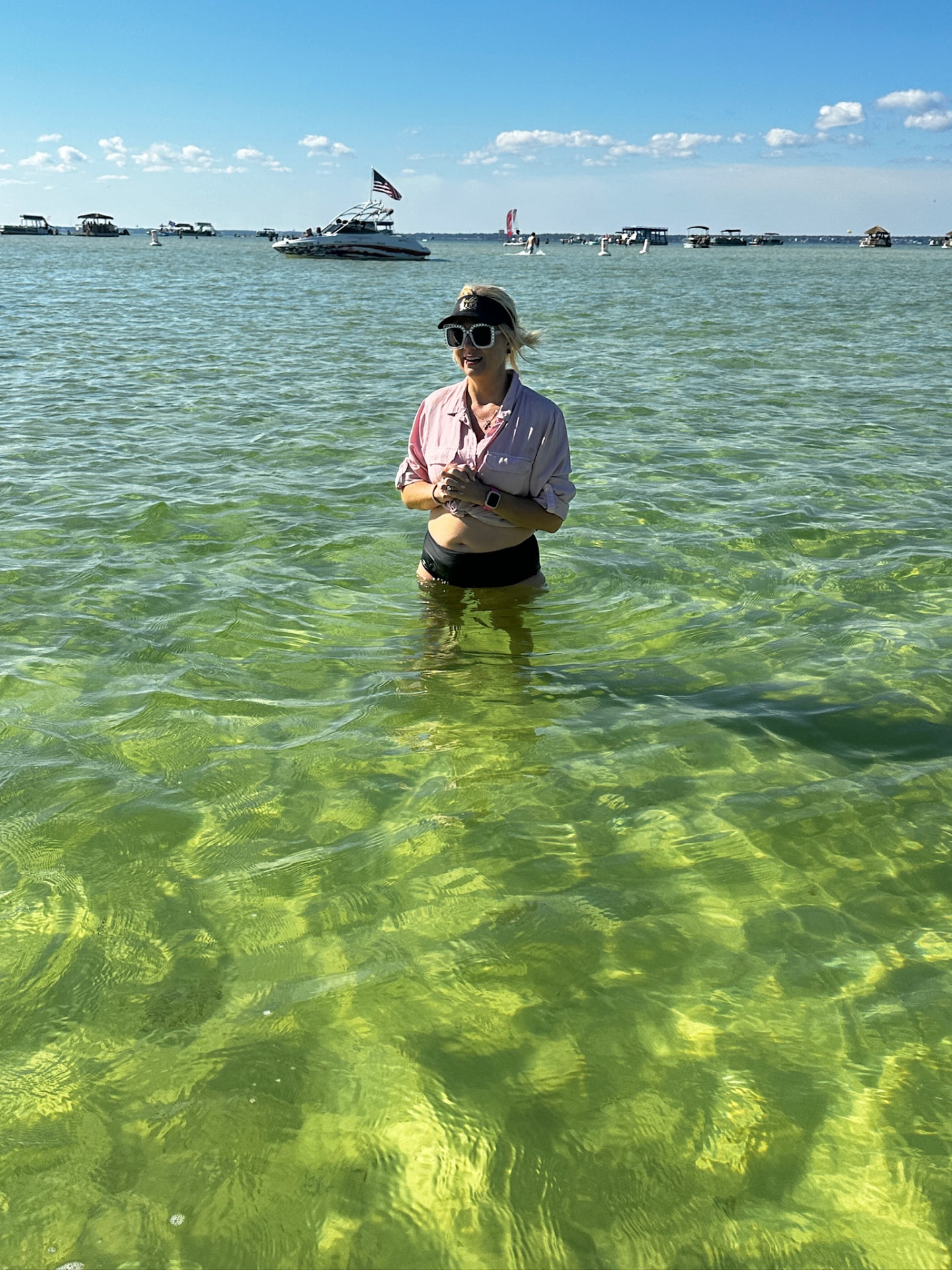 Guests cruising with Salty Crook Charters on the Emerald Coast