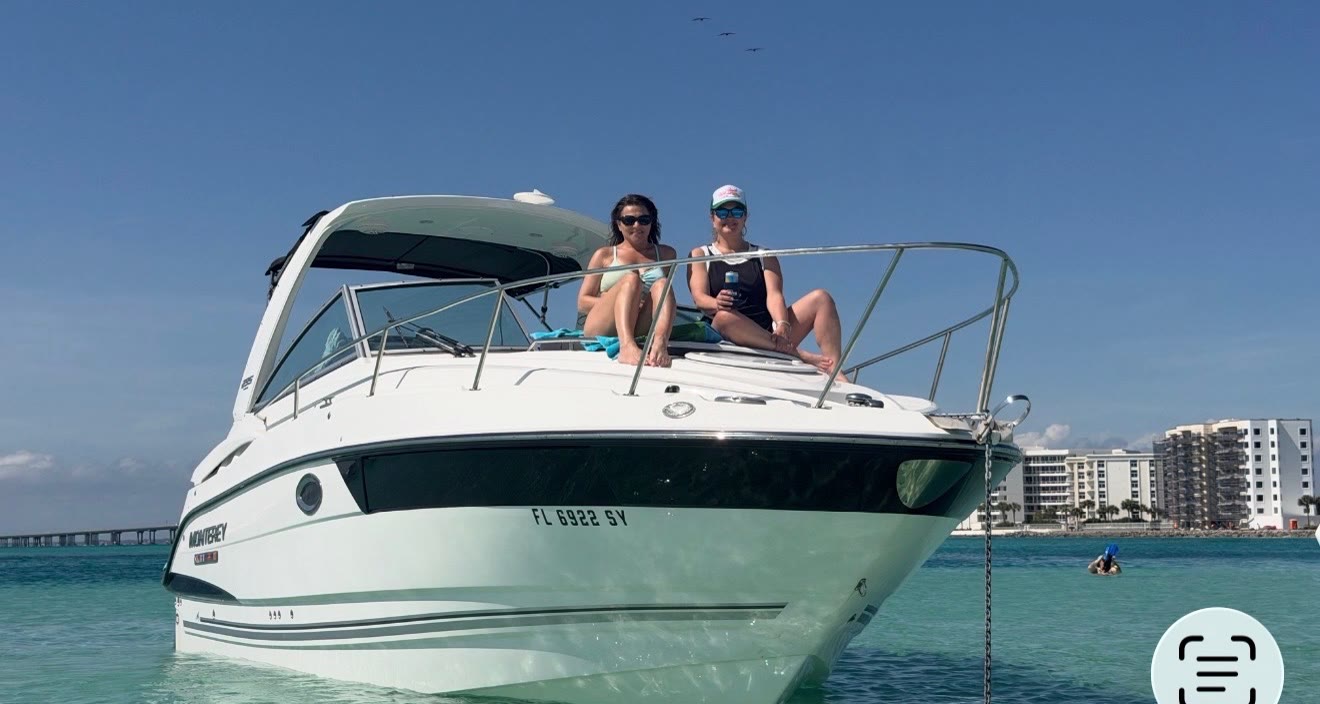 Guests cruising on the Salty Crook charter boat near Destin, Florida