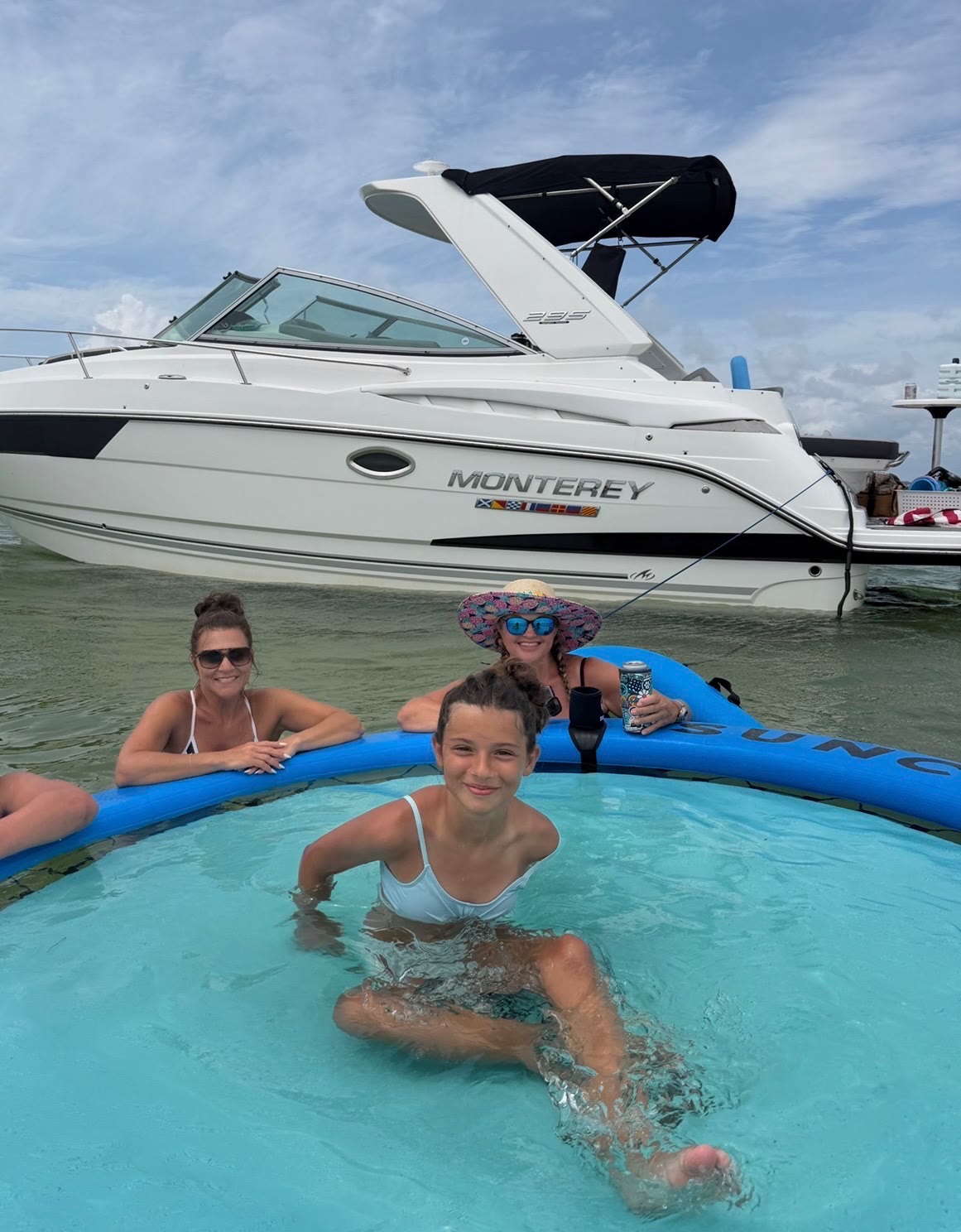 A couple aboard the Salty Crook charter boat