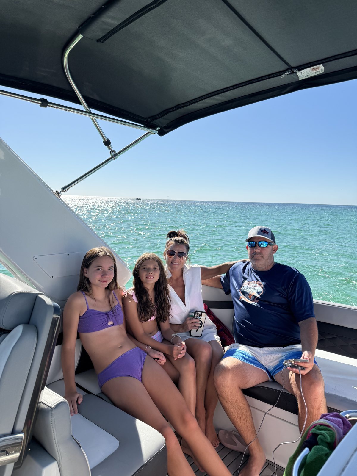 Charter guests on the water near Destin, Florida